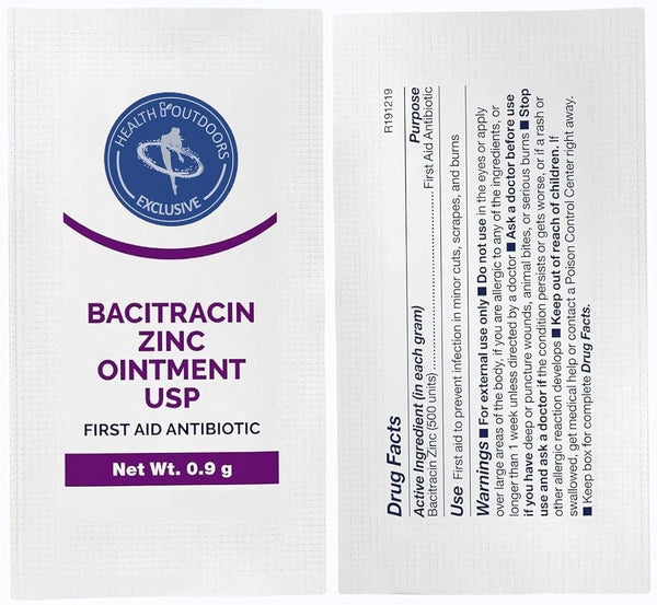 HEALTH & OUTDOORS Bacitracin Zinc Ointment USP - Antibiotic Ointment for Minor Cuts, Scrapes, Diaper