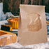 TOPPERFUN 50pcs Packaging Kraft Paper Bread Bags with Window, Large Reusable Bread Bags for Toast Wrapping and Bakery