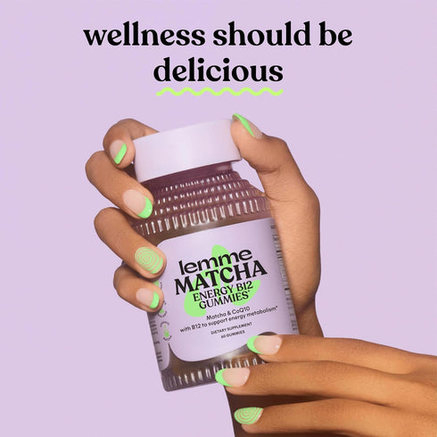 Lemme Gummies B12 Q10 (60 Count) Matcha Superfood Energy with Organic Matcha Green Tea, Vitamin and Antioxidant