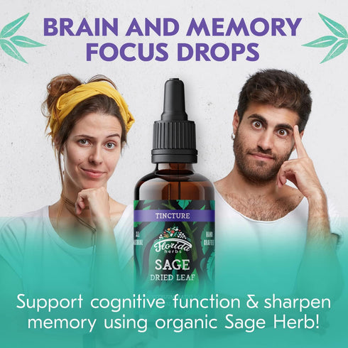 Sage Extract – Natural Dried Sage Supplement – Organic Sage Herb (Salvia officinalis) – 2 oz, Non-GMO