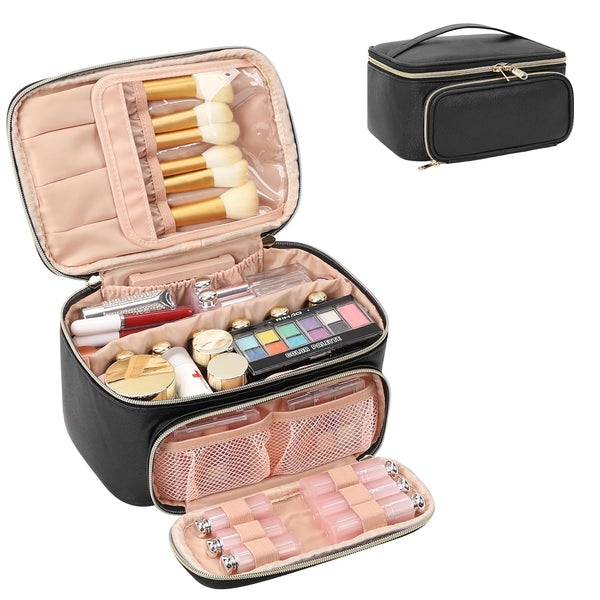 OCHEAL Makeup Bag, Large Multifunctional Organizer with Zipper Pouch for Women, Girls, and Cosmetics Storage