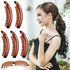 RC ROCHE ORNAMENT 6 Pcs Banana Hair Clip, Thick Hair Clincher Combs for Women, Medium Brown