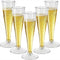 Torchero Placstic Champagne Flutes Disposable, 4.5 OZ, SilverGlitter, 100 Count, Party Supplies for