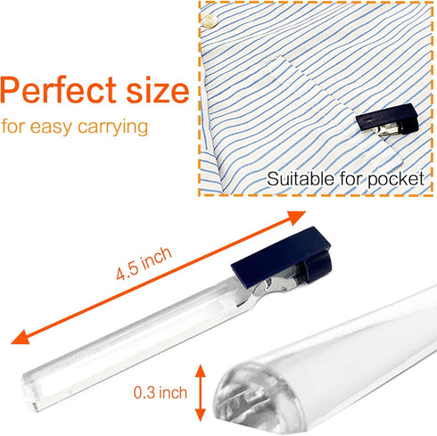 MAGDEPO 3X Dome Top Bar Magnifier, 6" Optical Tool with Clip for Reading Small Prints and Maps