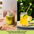 100 PCS 8.25 Inches Unwrapped Biodegradable Straws, Environment Friendly Drinking Straws for Hot and Cold Beverages