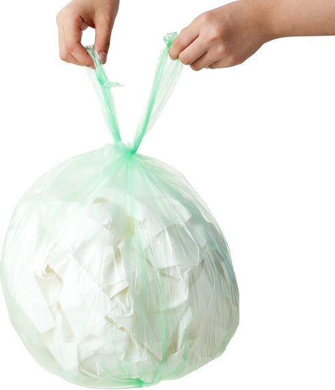 2.6 Gallon Trash Bag, 150 Count, Unscented Strong Handle Tie Garbage Bags for Kitchen, Bathroom, Bedroom, Office