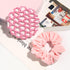 Velvet Hair Scrunchies for Women Girls, Bun Cover Hair Net, Ballet Hair Accessories Set (Pink)