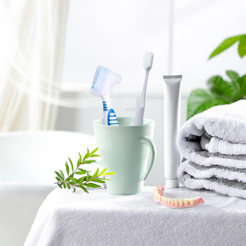 Anbbas Silicone Denture Brush Cover, 2pcs Fit Most Toothbrushes