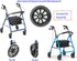 Rollator 6 Inch Wheels, Replacement Solid Wheel, 6" Caster Wheel, Universal Parts Set of 2, Black