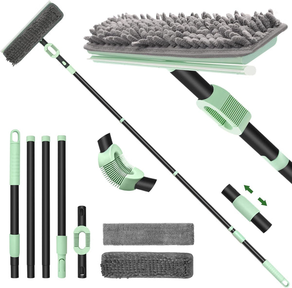 Window Squeegee Set 2-in-1 Window Cleaning Tool 73.6In Pole, Window Cleaner Squeegee