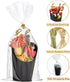 Ocmoiy 14 oz (50 200 50 Charcuterie Cups with Sticks and Bags, Black Disposable Kraft Paper Appetizer Cups, Individual