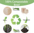 50 Pack 32oz Disposable Paper Bowls, Large Compostable Bowls Made of Sugarcane for Salad and Dessert