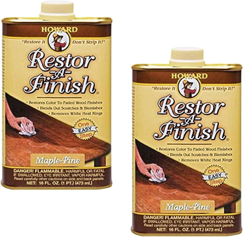 Howard RF6008 Restor-A-Finish, 8-Ounce, Maple-Pine (2-Pack) by Howard Products