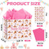 Nefrayd Cowgirl Gift Bag, Pink Western Gift Bag with Card and Tissue Paper, Western Theme Birthday Party Decorations