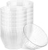 PLASTICPRO 50 Pack Small Plastic Bowls, Elegant Clear 6 oz Bowls for Parties and Occasions