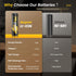 Mupoer 3600mWh,1.5V Outdoor,8 Pack 2A Rechargeable AA Lithium Batteries with Box Rechargeable AA Lithium Batteries