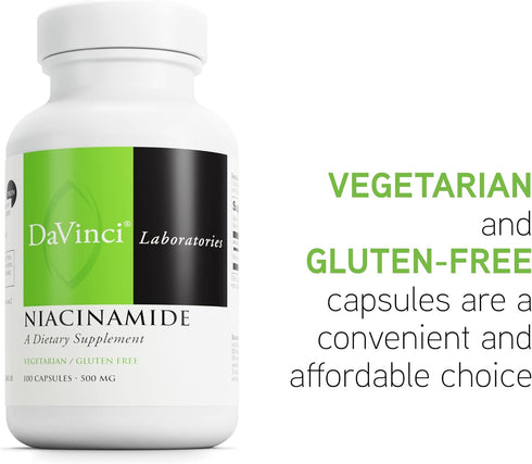 DAVINCI Labs Niacinamide - Dietary Supplement with Vitamin B3 for Fat Metabolism, Circulation, and Healthy Skin - 100