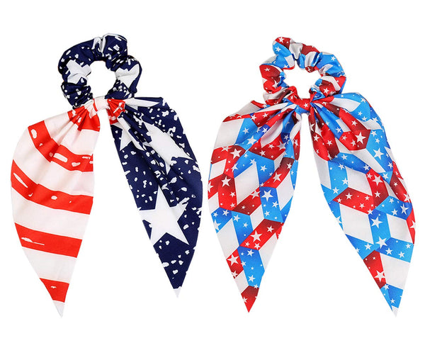 Women Hairbands, Elastic Running Sport Headband Accessories for 4th of July Stars Stripes Headwrap TS06N