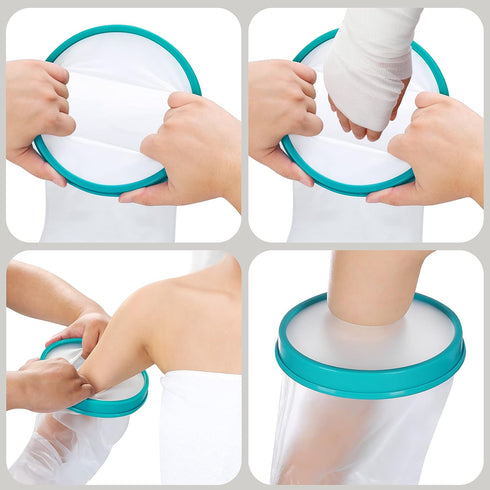 Cast Cover for Shower Arm Adult, Waterproof Full Arm Cast Protector for Shower Bath, Arm Cast and Bandage Cover for