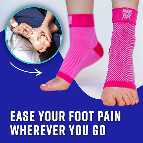 Bitly Plantar Fasciitis Compression Socks - Best Ankle Compression Sleeve for Men & Women, Arch Support, Heel Pain