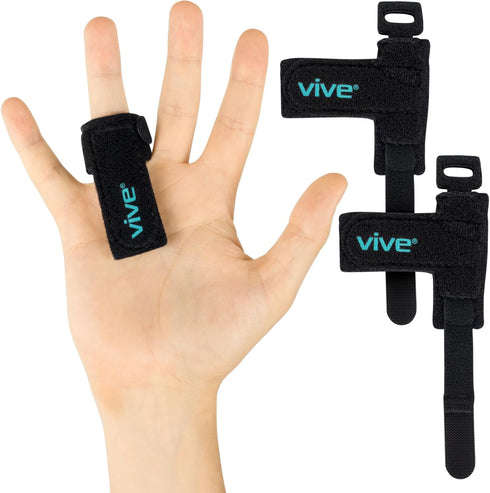 Vive Trigger Finger Splint Support Brace for Straightening Curved, Bent, Locked Hands - Tendon Release & Pain Relief