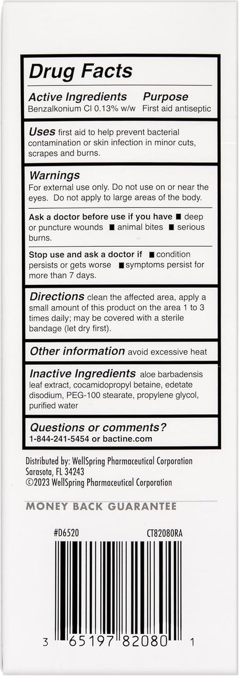 Bactine MAX First Aid Wound Wash - Antiseptic Liquid Kills 99.9% of Germs, Infection Protection for Minor Cuts,