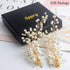 Wedding Pearl Hair Clips (2PCS) - Rhinestone Hair Accessories for Bridal Women in Gold