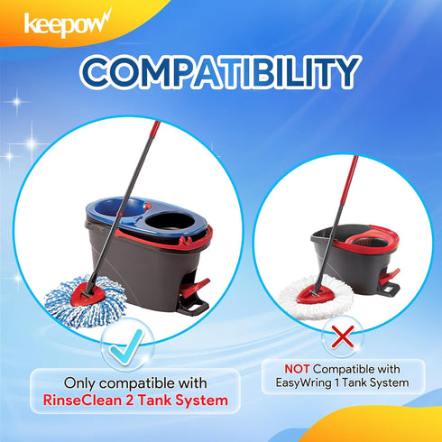 KEEPOW Scrub Brush for O Ceda RinseClean 2 Tank System, Shower Floor Scrubber for Bathroom Kitchen Wall Tile (1 Pack)