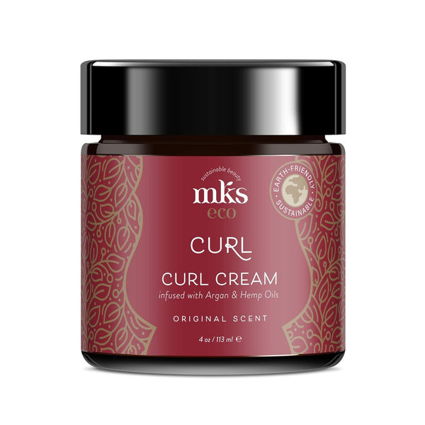 MKS eco Curl Cream, Original Scent - 4 oz, Define Curls, Eliminate Frizz & Flyaways, Vegan & Cruelty Free