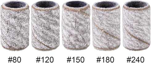 PANA 100 Pieces Nail Sanding Bands, Professional Nail Manicure, Great Fit for Nail Drill Bits, 120 Grit, Zebra