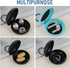 JJUNW 2pcs Pills(2) Earplug Cases, Ear Plug Carrying Cases, Mini Portable Earplug Case, Round Potable Ear Plug Holder
