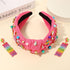 Teacher Headbands for Women, Beaded Pencil Knotted Headband with Crystal Rhinestones for Appreciation Gifts