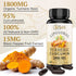Liposomal Turmeric Curcumin Supplement - 60 Softgels - 2000mg, 95% Curcuminoid Extract with Piperine, Non-GMO