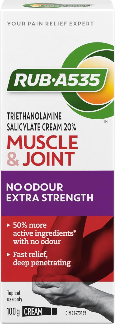 ULTRA STRENGTH NO ODOUR CREAM - Deep Penetrating Relief of Muscle, Joint & Arthritic Pain - 100 g