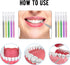 Tdfronien 100 Pcs Braces Brush Flossers Interdental Brush Toothpick Dental Tooth Flossing Head Oral Dental Hygiene