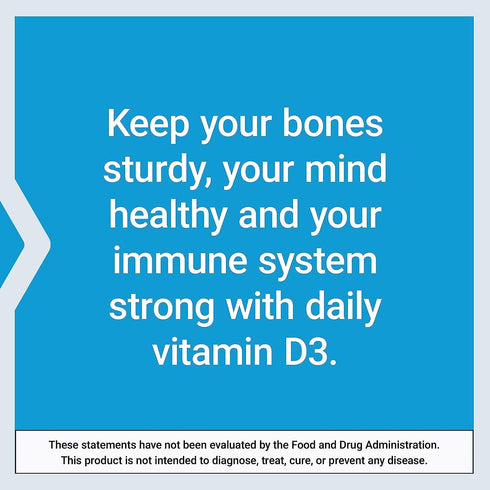 Life Extension Vitamin D3 125 mcg (5000 IU) for Bone Health, Brain Performance, Immune Support, 60 Softgels