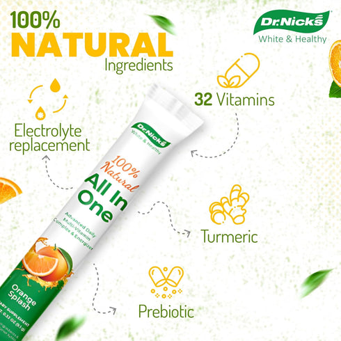 Dr. Nick's All-in-One Multivitamin Drink Mix Packets, Dentist Formulated for Everyday Vitality