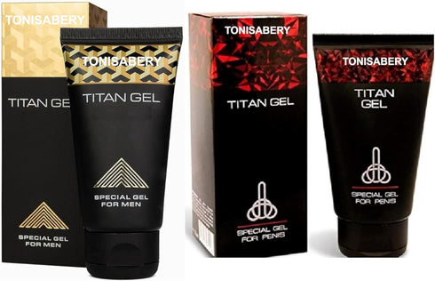 TONISABERY 50ml (Pack 2) Tonisaberey Gel Red for Men with Original Natural Ti-tan Gel Massage Cream