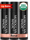 Moroccan Magic Organic Rose Lip Balm 3 Pack - Ultra-Hydrating Argan & Essential Oil Lip Moisturizer for Dry Lips