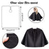 Noverlife Black Makeup Cape, Chemical & Water Proof Beauty Salon Shorty Smock for Clients, Lightweight