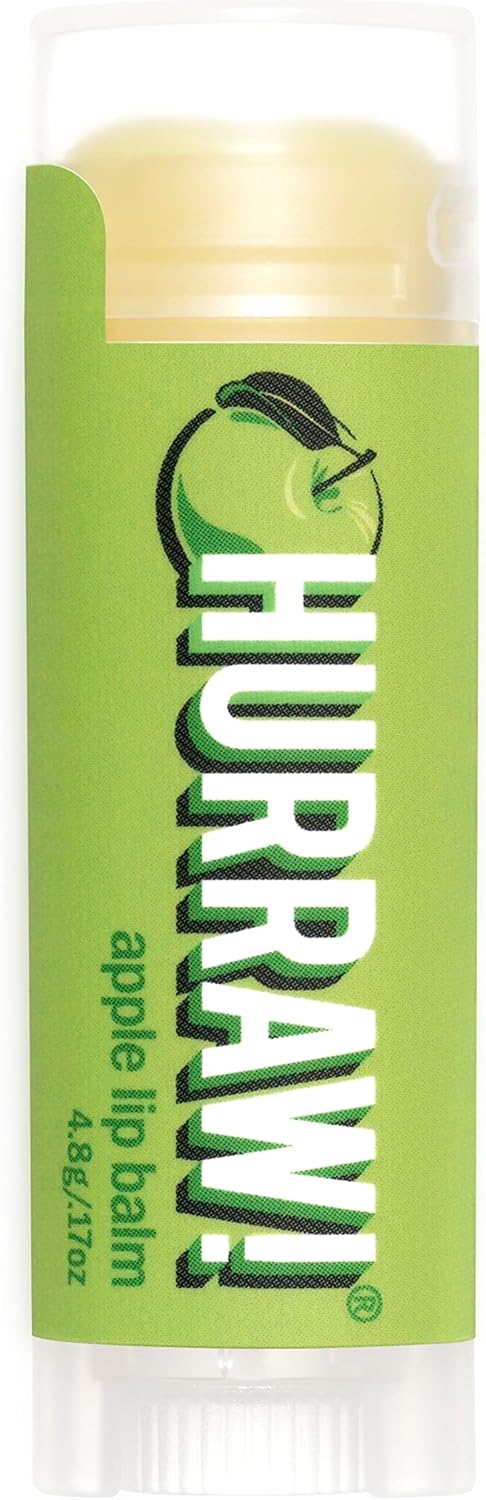 Hurraw! Apple Lip Balm, Organic, Certified Vegan, Cruelty Free, Non-GMO, 100% Natural Ingredients