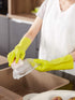 LANON Skin-Friendly Cleaning Gloves, Dishwashing Kitchen Gloves with Cotton Liner, Reusable, Non-Slip, Small
