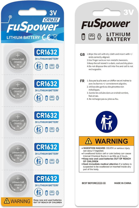 CR 1632 Batteries 20 Count (Pack of 1) 3V Lithium CR1632