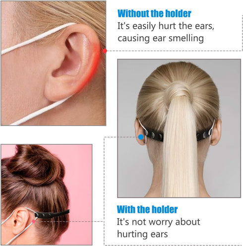 120 Pack Adjustable Mask Extenders - Ear Strap Saver Extender Mask Holder, Comfortable Face Mask Extension Hook Band