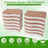 honghuokua 12-Pack, Sponges Kitchen Natural sponges for Dishes S-Shaped Dual-Layer for Pots, Pans, Tableware, Durable