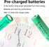 12 Counts AA 650mAh NiMH Rechargeable Batteries, 1.2V Double A Battery for Solar Lawn Light