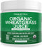 Organic Wheatgrass Juice Powder - Raw BioActive Form, Cold-Pressed, 20:1 Concentrate Juice Extract, Unflavored (5.3 oz)