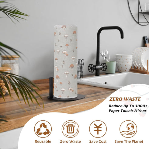 Poyday 25Pack 11.8x11.8In Paper Towels Washable Roll: Cotton Cloth Paper Towels Absorbent Soft Flannel Paperless Towels