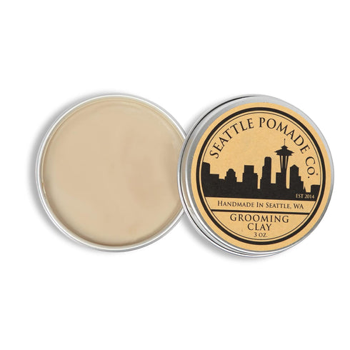 Seattle Pomade Co. Grooming Clay for Hair, USDA Certified with Organic Essential Oil and Extracts