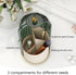 Makeup Brush Holder with Dustproof Cover, 360 Rotating Organizer for Vanity Bathroom (Green)